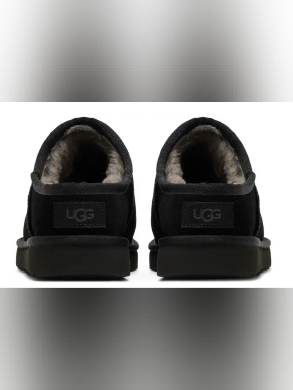 UGG Wmns Classic 'Black' Slippers Size 9 Used Great - Picture 2 of 9